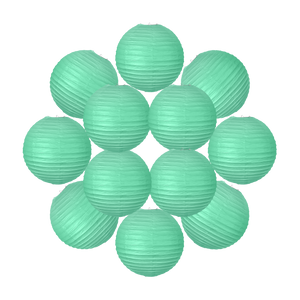 Lot de 12 Boules Japonaises Vert d'Eau 40 cm